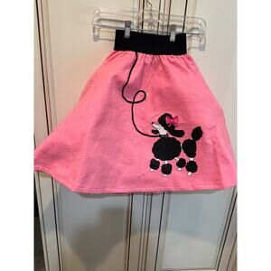 Poodle skirt girl Halloween costume SMALL NIP skirt socks glasses scarf headband